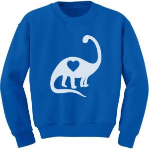 imageTstars Valentines Dino Heart for Girls Boys Toddler Kids Valentines Day Shirt Girl Boy SweatshirtBlue