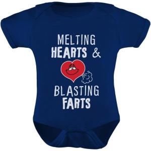 imageTstars Valentines day  Melting Hearts ampamp Blasting Farts Funny Cute Baby BodysuitNavy