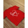 imageCursive Love Girls Valentines Day Shirt Heart Graphic Valentine Youth Kids Girl Fitted TShirtCursive Tshirt  Red