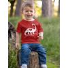 imageDino with Heart Toddler Girls Boys Valentines Shirt Dinosaur Valentines Day Kids TShirt for ToddlersRed