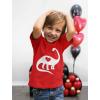imageDino with Heart Toddler Girls Boys Valentines Shirt Dinosaur Valentines Day Kids TShirt for ToddlersRed