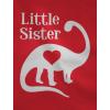 imageLittle Sister Gift Siblings Love Dinosaur Girls ToddlerInfant Kids TShirtRed