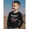 imageMommy is My Valentine Shirt Girls Boys Valentines Day Long Sleeve TShirt for Toddlers and Youth KidsBlack