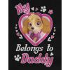 imagePaw Patrol Skye Daddys Lil Pup Fathers Day Toddler Kids Girls Fitted TShirtSky Heart  Black