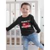 imageTstars Mommy is My Valentine Shirts Boys Girls Valentines Day Kids Long Sleeve ShirtBlack