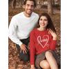 imageTstars Valentine Sweatshirts for Women Cursive Love Heart Valentines Day Sweatshirt for Women and Teen GirlsRed