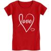 imageCursive Love Girls Valentines Day Shirt Heart Graphic Valentine Youth Kids Girl Fitted TShirtCursive Tshirt  Red