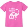 imageLittle Sister Gift Siblings Love Dinosaur Girls ToddlerInfant Kids TShirtPink