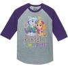 imagePaw Patrol Shirts for Girls Pawsome Skye ampamp Everest Toddler Kids Raglan Tshirt Perfect TeamPurple