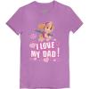 imagePaw Patrol Skye Daddys Lil Pup Fathers Day Toddler Kids Girls Fitted TShirtLavender