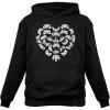 imageTstars Funny Valentines Day Gamer Hoodie Controllers Heart Girls Women HoodieBlack