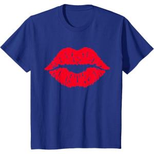 imageKids Red Lips Cute Valentines Day Casual Girls Toddler Kids TShirtRoyal Blue