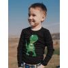 imageDinosaur Boys Valentines Shirt Long Sleeve Funny Trex Heart Crusher Valentine Day Toddler Boy Kids TShirtLove  Black