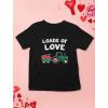 imageFarm Tractor Toddler Boys Valentines Shirt Loads of Love Valentines Day Kids TShirt for ToddlersBlack
