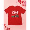 imageFarm Tractor Toddler Boys Valentines Shirt Loads of Love Valentines Day Kids TShirt for ToddlersRed