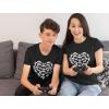 imageFunny Valentines Day Gamer Shirt Controllers Heart Girls Women TShirtBlack