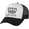 imageKING ampamp QUEEN Matching Couple Hats Set for Valentines Day His ampamp Hers Mesh CapsKing BlackWhite  Queen RedWhite