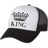 imageKING ampamp QUEEN Matching Couple Hats Set for Valentines Day His ampamp Hers Mesh CapsKing BlackWhite  Queen RedWhite