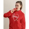 imageLove Cursive Heart Hoodies for Women Teen Girls Valentines Day HoodieRed