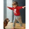 imageTractor Valentines Sweatshirt Girls Boys Toddlers Kids Dinosaur Sweater Style 56 Red