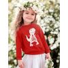 imageTractor Valentines Sweatshirt Girls Boys Toddlers Kids Dinosaur Sweater Style2T Red
