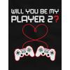 imageTstars Video Gamer Valentines Day Hoodie Controllers Heart Be My Player 2 Women HoodieBlack