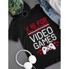 imageV is for Video Games Funny Valentines Day Gamer Men Gift TShirtBlack