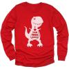 imageDinosaur I Love You This Much Toddler Boys Valentines Day Shirt Kids Long SleeveRed