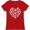 imageFunny Valentines Day Gamer Shirt Controllers Heart Girls Women TShirtRed