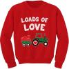 imageTstars Loads of Love Valentines Gift Tractor Loving Toddler Kids SweatshirtLoads Tractor  Red