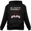 imageTstars Video Gamer Valentines Day Hoodie Controllers Heart Be My Player 2 Women HoodieBlack