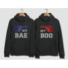 imageTstars My BAE  My BOO  Gift for Couples His ampamp Hers Valentines Matching Set HoodiesMy Bae Black  My Boo Black