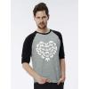 imageTstars Valentines Day Gamer Shirt Controllers Heart 34 Sleeve Baseball Jersey ShirtBlackGray