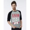 imageV is for Video Games Funny Valentines Day Gamer 34 Sleeve Baseball Jersey ShirtBlackGray