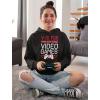 imageV is for Video Games Sweatshirt Funny Valentines Day Gamer Women HoodieBlack