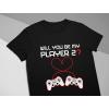 imageVideo Gamer Valentines Day Shirt Controllers Heart Be My Player 2 TShirtBlack