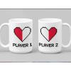 imageVideo Games Coffee Mugs for Couples Valentines Gift for Gamers Player 1 2 Mugs Player 1 15 OuncePlayer 2 15 OuncePlayer 1  Player 2