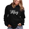 imageTstars  Wifey Gift for Wife for Valentines Day Women HoodieBlack