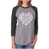 imageTstars Controllers Heart Valentines Day Gamer 34 Women Sleeve Baseball Jersey ShirtBlackGray