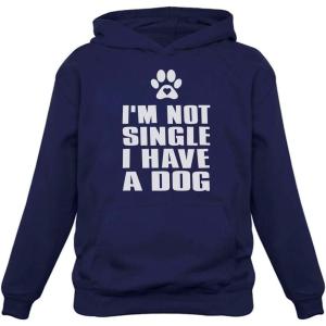 imageIm Not Single I Have a Dog Valentines Day Gift for Dog Lovers Women HoodieBlue