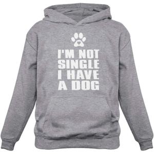 imageIm Not Single I Have a Dog Valentines Day Gift for Dog Lovers Women HoodieGray