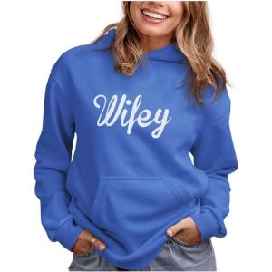 imageTstars  Wifey Gift for Wife for Valentines Day Women HoodieCalifornia Blue
