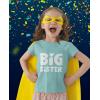 imageBig Sister Shirt Sibling Reveal Baby Announcement Kids Girls Fitted TShirtChill Blue