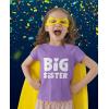 imageBig Sister Shirt Sibling Reveal Baby Announcement Kids Girls Fitted TShirtLavender