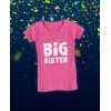 imageBig Sister Shirt Sibling Reveal Baby Announcement Kids Girls Fitted TShirtWow Pink