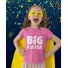 imageBig Sister Shirt Sibling Reveal Baby Announcement Kids Girls Fitted TShirtWow Pink