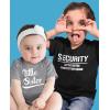 imageFunny Security Squad Big Brother Little Sister Matching Sibling Outfits Toddler Kids Tshirt ampamp Baby Bodysuit Set Toddler Kids TShirt Black 2T  Baby Bodysuit Gray Newborn 03M