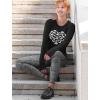imageFunny Valentines Day Gamer Shirt Controllers Heart Women Long Sleeve TShirtRed