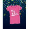 imageGift for Big Sister Pregnancy Announcement Sibling Girls Fitted TShirtWow Pink