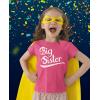 imageGift for Big Sister Pregnancy Announcement Sibling Girls Fitted TShirtWow Pink